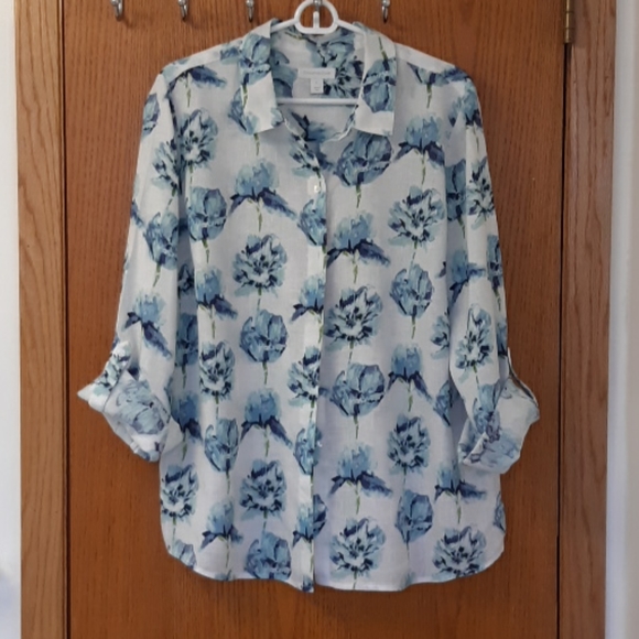 Flower Linen Shirt 